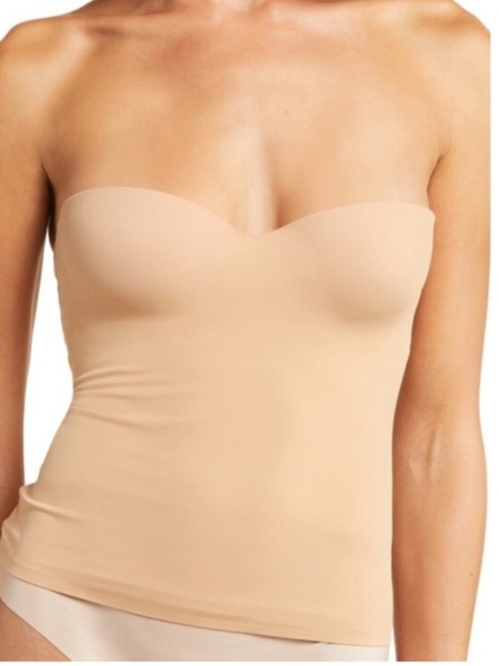 SKIMS Strapless Contour Lift UnderwireTank in Clay color- Size S